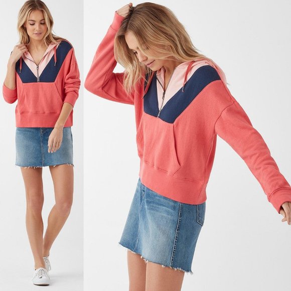 NEW Splendid Ryder Active Colorblock Hoodie S $128 - Picture 6 of 9
